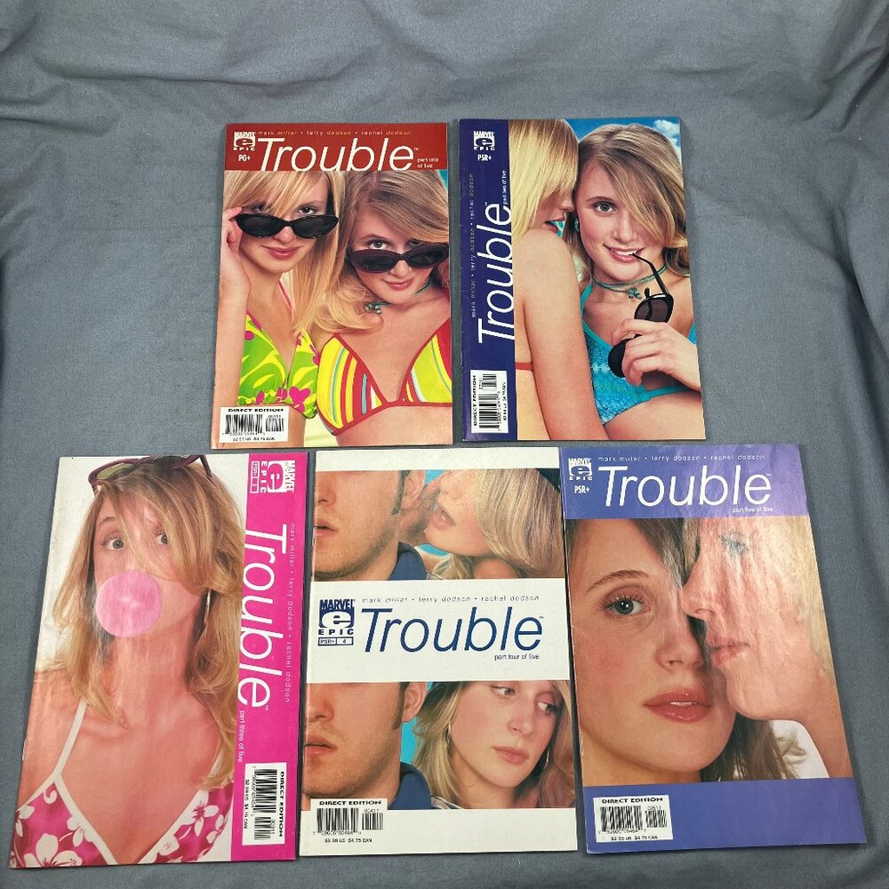 Trouble Marvel Epic Comic Lot #1-5 Mark Miller Terry Rachel Dodson 2003